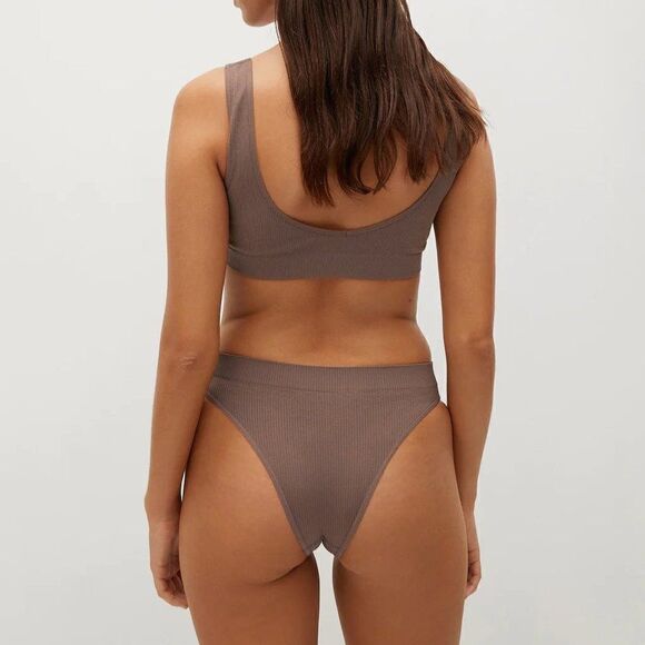 MANGO Ribbed Set Panty and Bra Top NEW - Picture 2 of 4